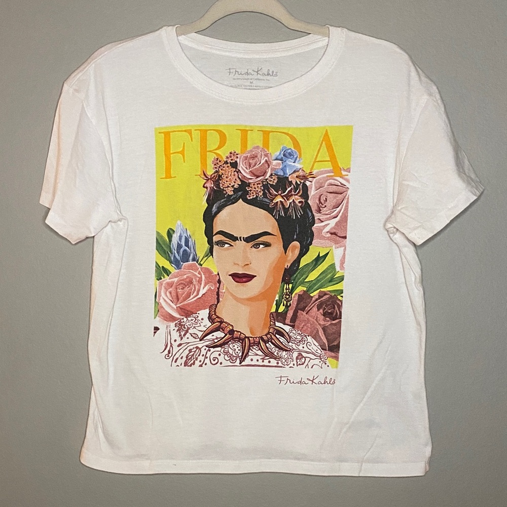 Frida Kahlo White Graphic Long Sleeve Tee